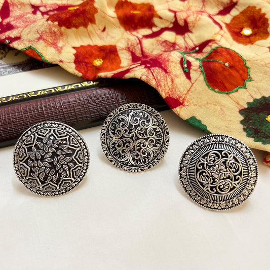 Oxidised Ethnic Rings