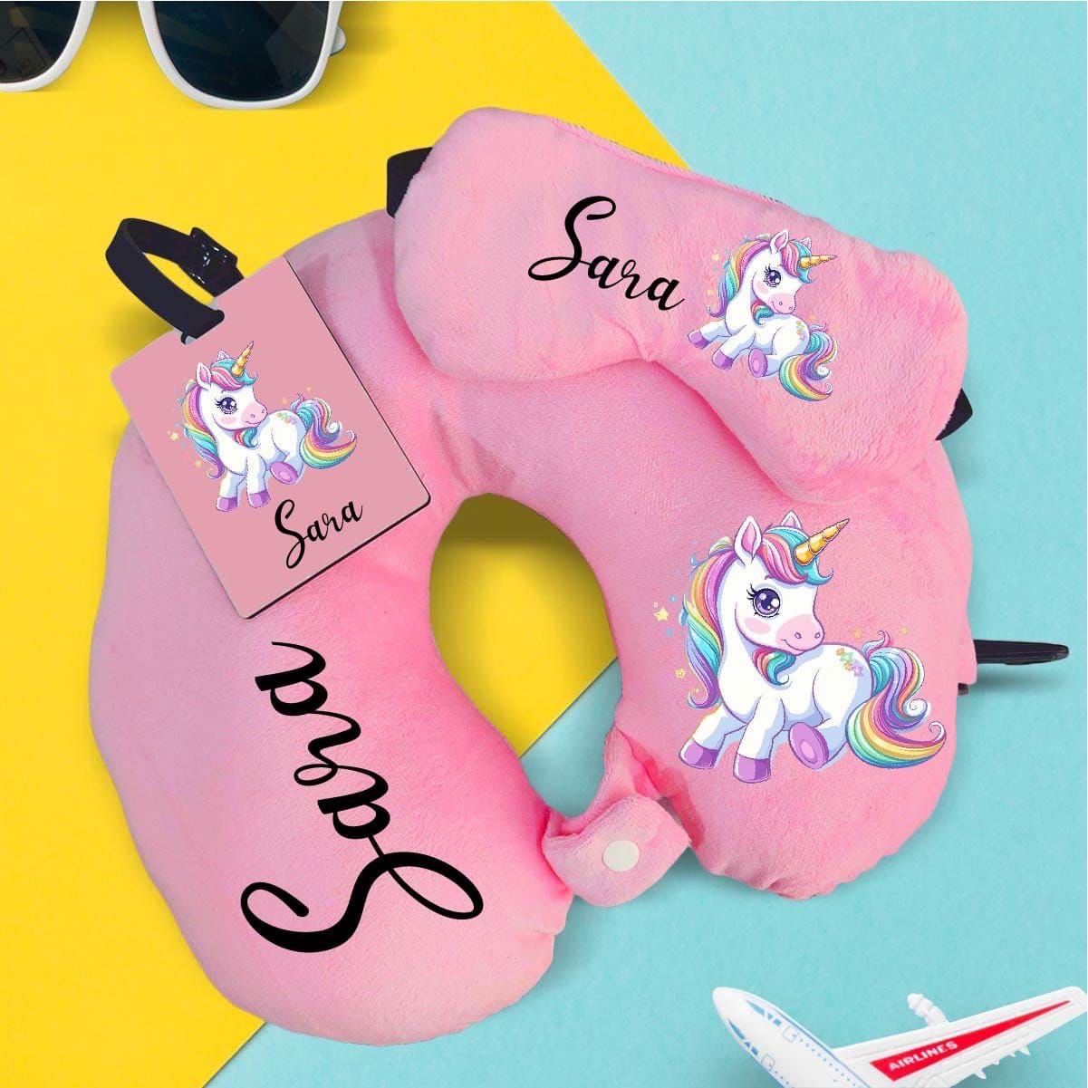 Personalized Travel Neck Pillow Combo