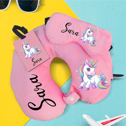 Personalized Travel Neck Pillow Combo