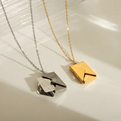 Personalized Envelope Pendant Necklace