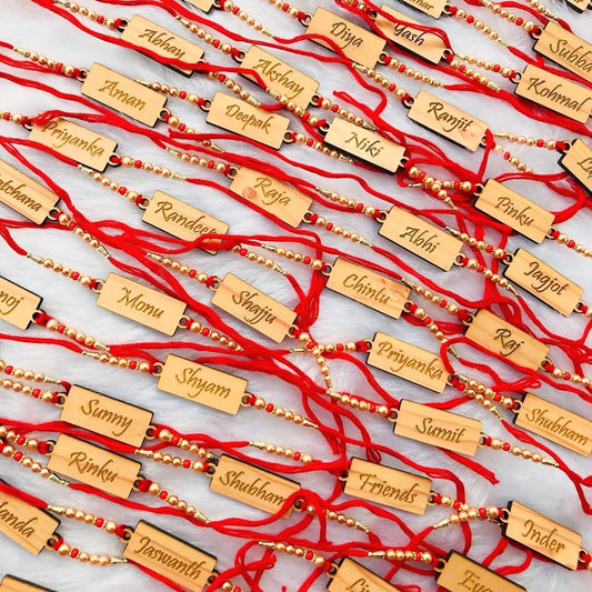 Personalized Wooden Rakhi