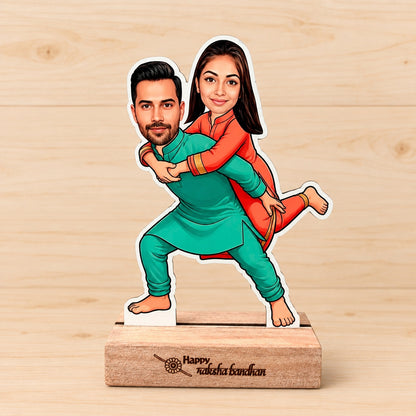 Personalised Caricature Table Top - Siblings Special