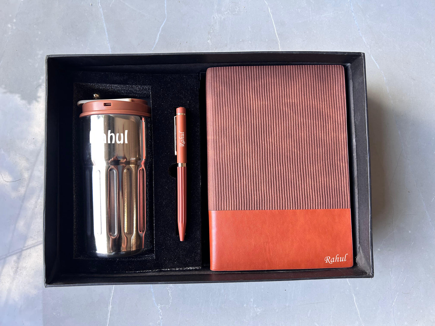 Premium Travel Mug Gift Hamper – 3 in 1 Customisable Set