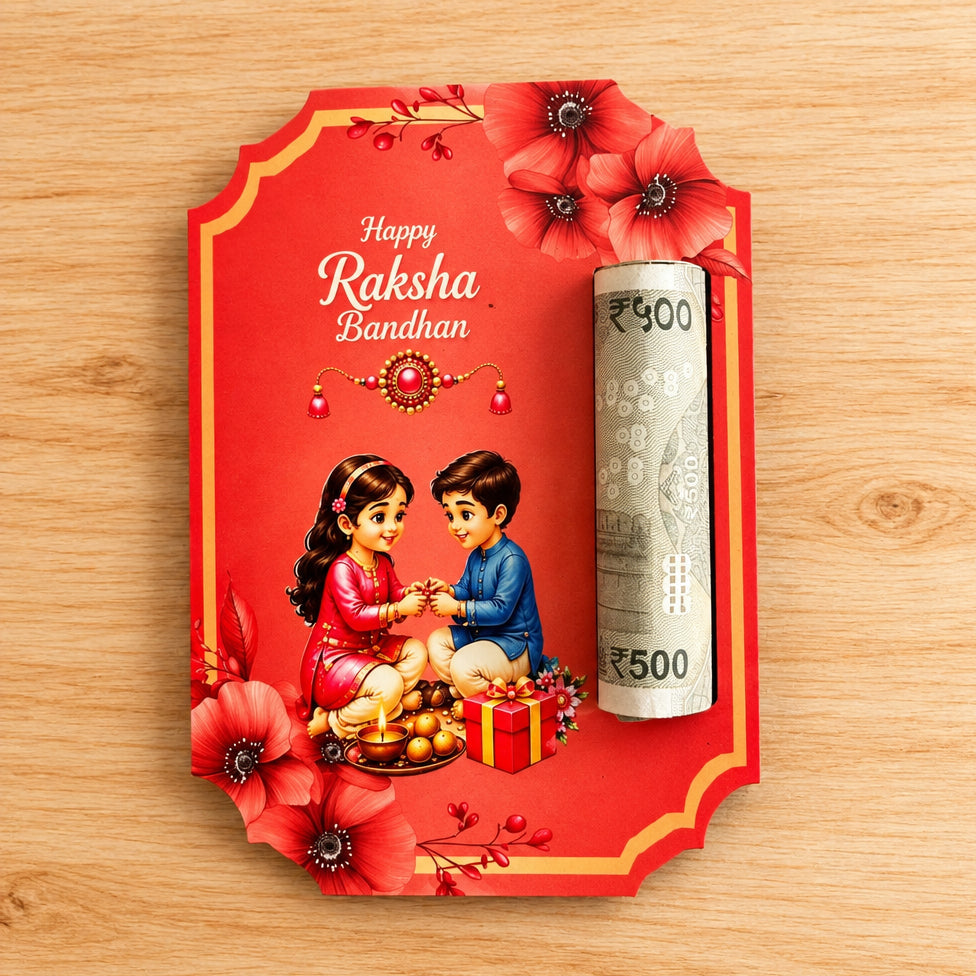 Set of 2 MDF Money Envelopes - Raksha Bandhan Special