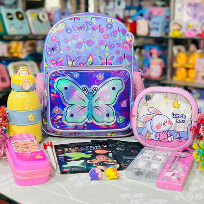 Premium School Hamper | 14 Inch Backpack with Bottle, Lunch Box & Stationery