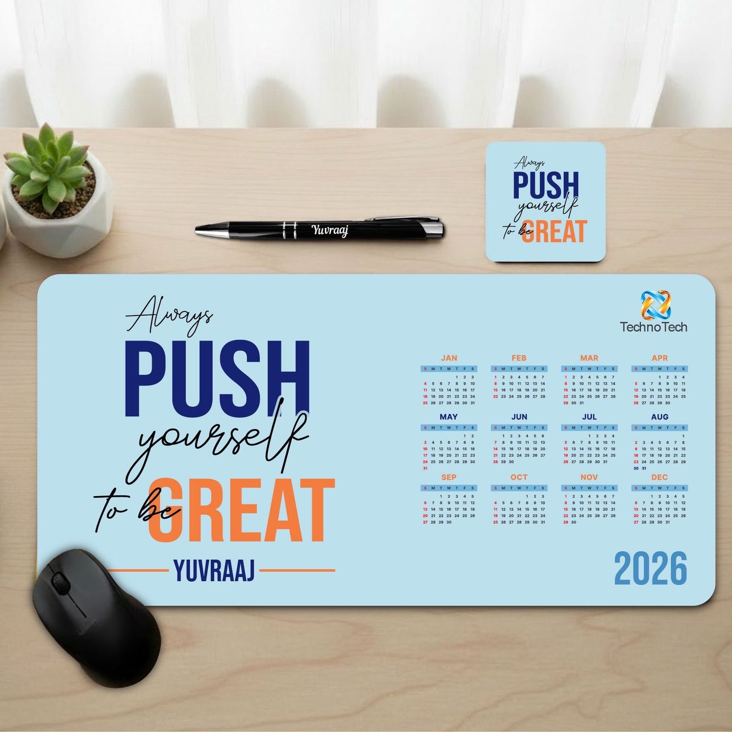 Personalized Desk Mat & Stationery Set