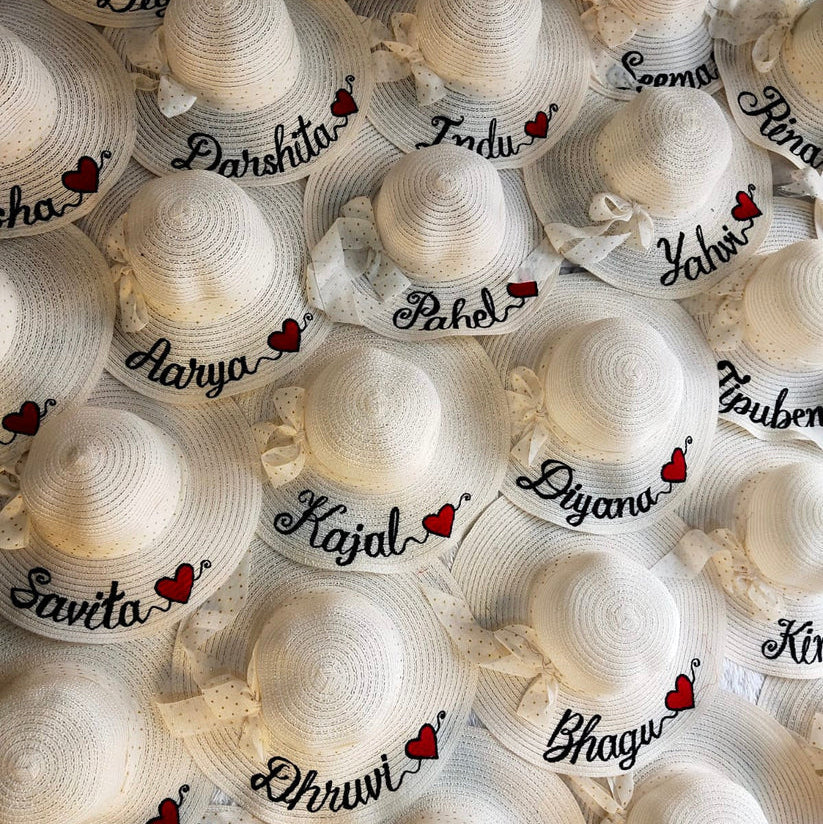 Personalized Straw Beach Hat
