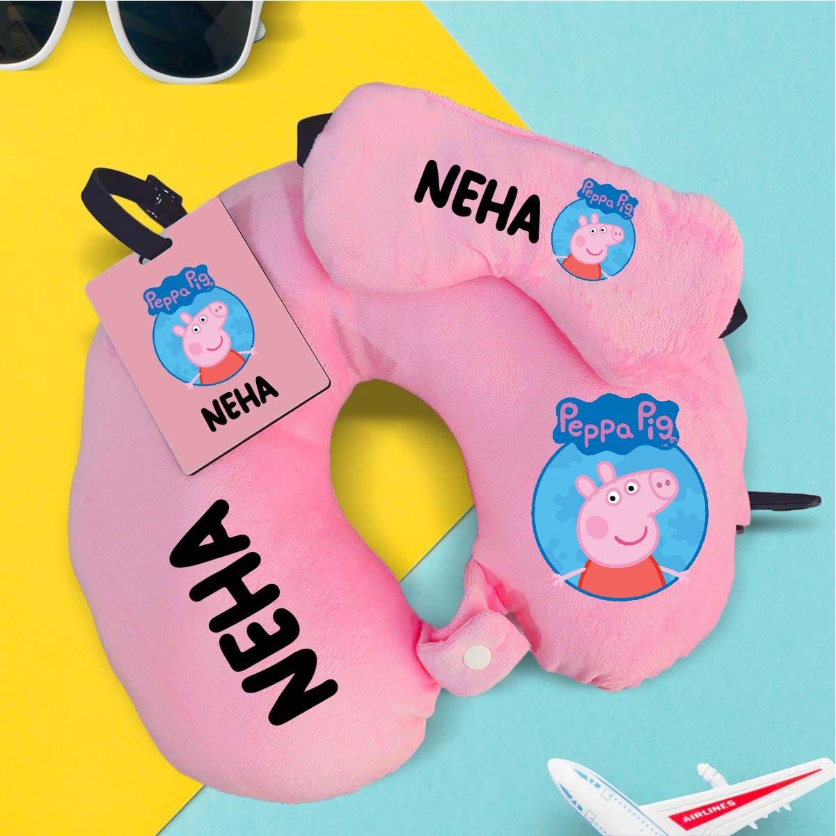 Personalized Travel Neck Pillow Combo