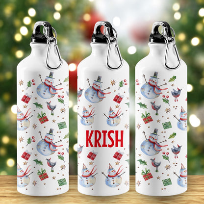 Personalised Christmas Theme Bottle