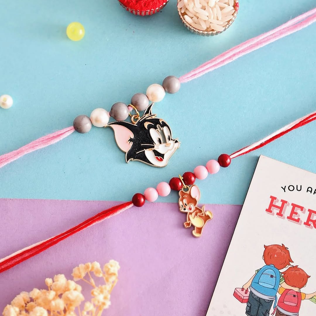 Customised Cartoon Charm Rakhis