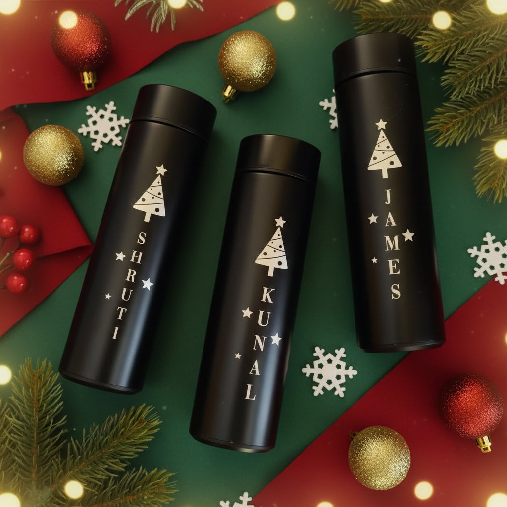 Personalized Christmas Theme Temperature Bottle