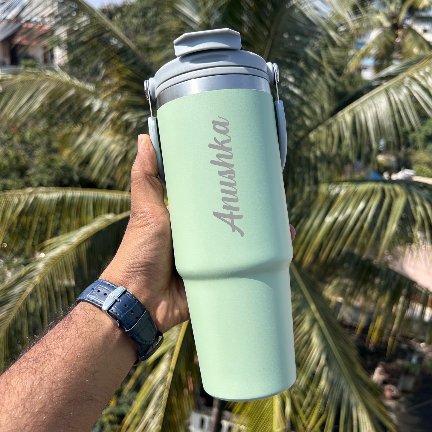 Premium Personalized Handle Tumbler – 900 ML