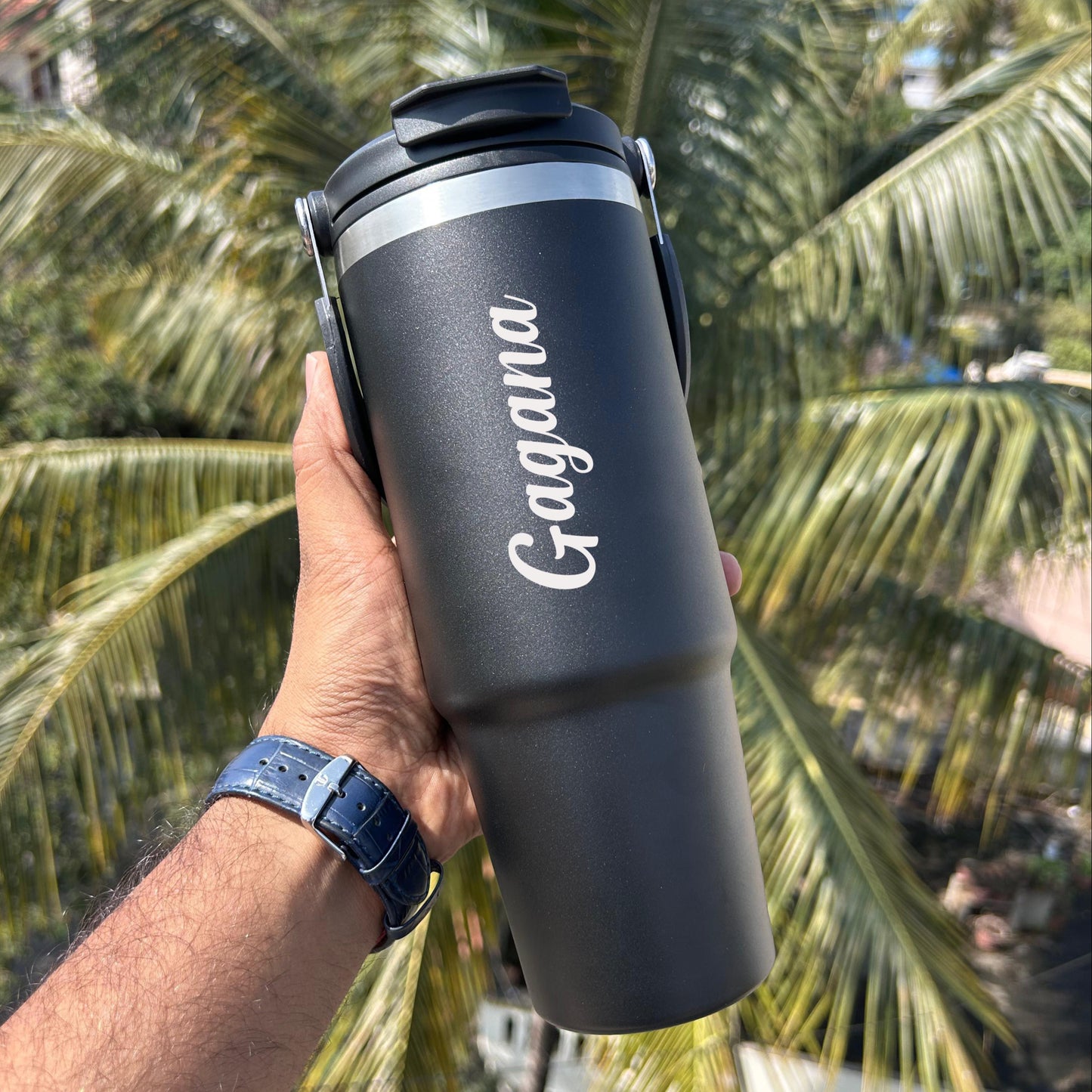 Premium Personalized Handle Tumbler – 900 ML