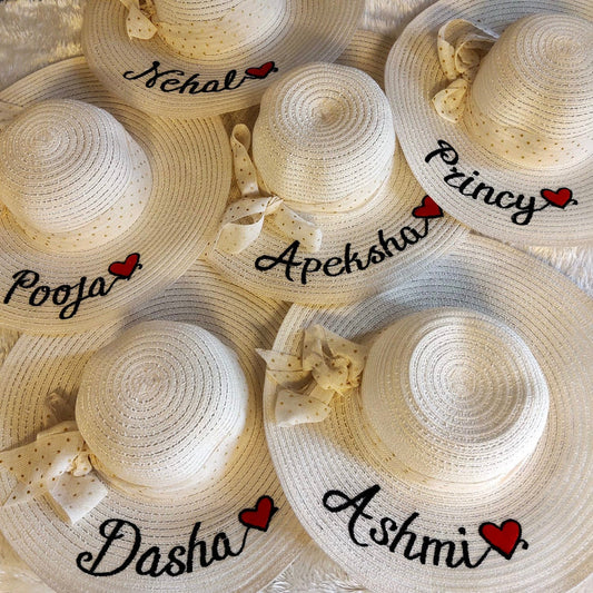 Personalized Straw Beach Hat