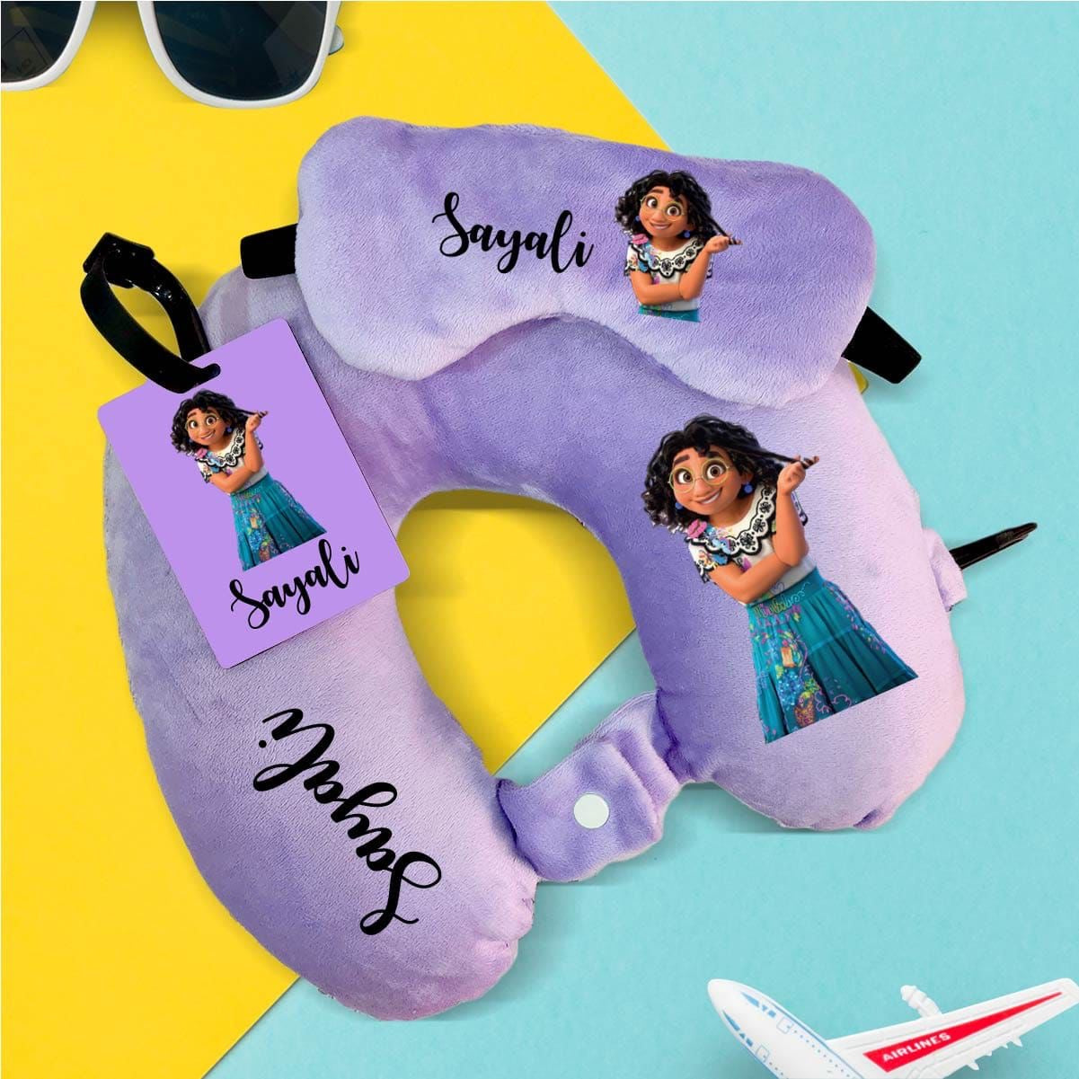 Personalized Travel Neck Pillow Combo