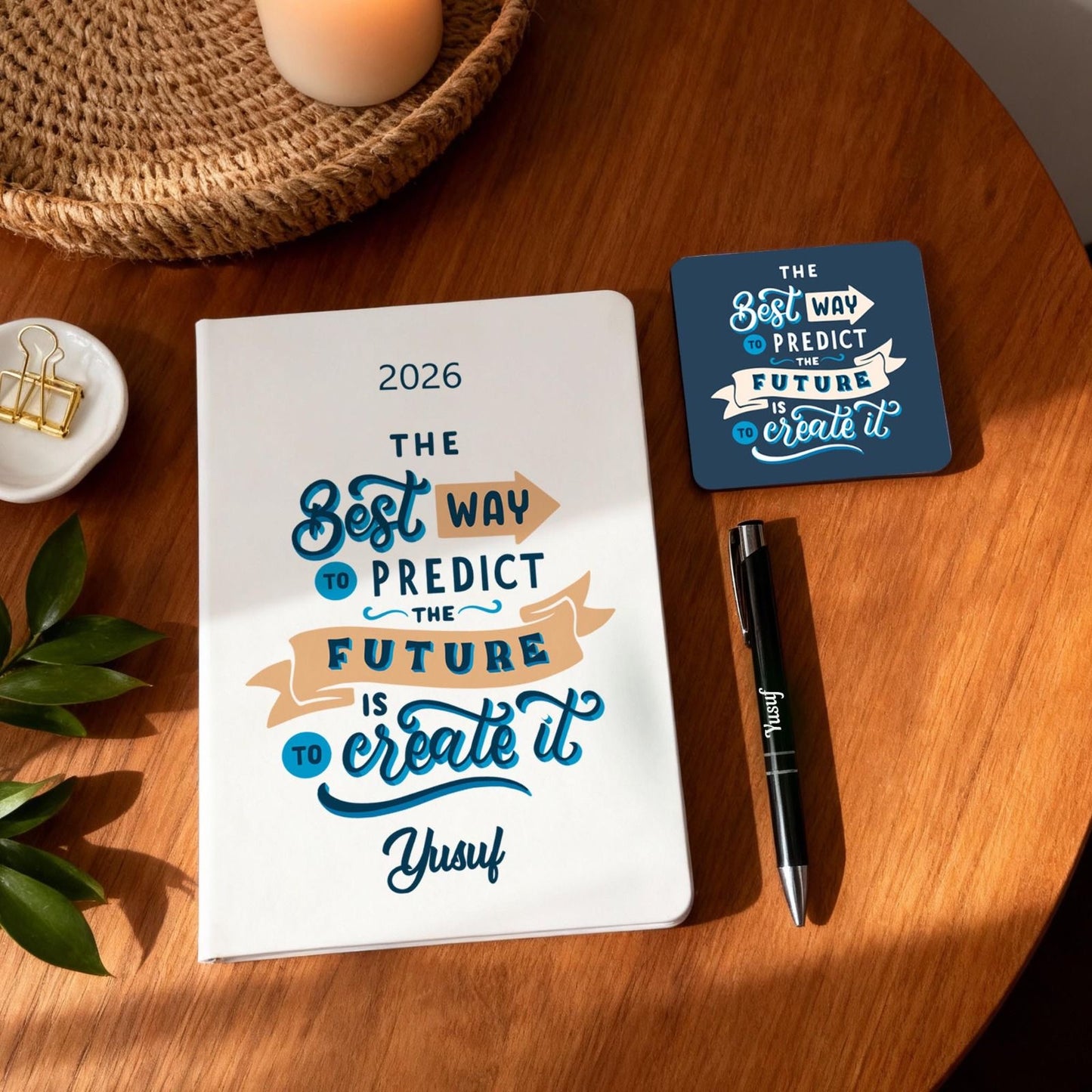 Personalized 3-Piece Desk Essentials Combo