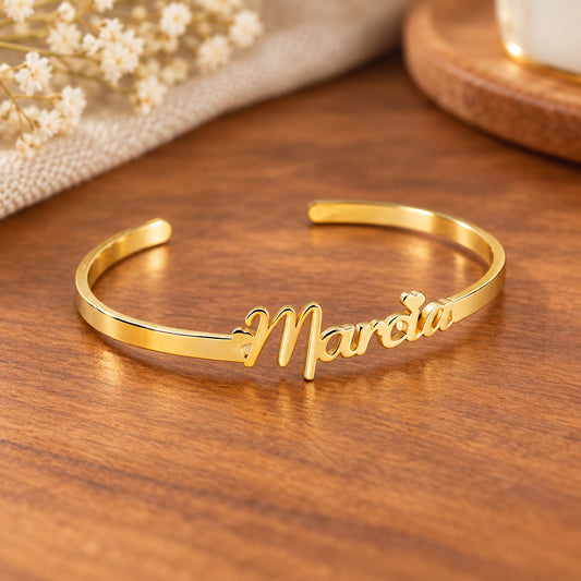 Personalized Golden Adjustable Name Kada