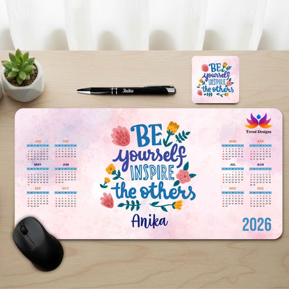 Personalized Desk Mat & Stationery Set