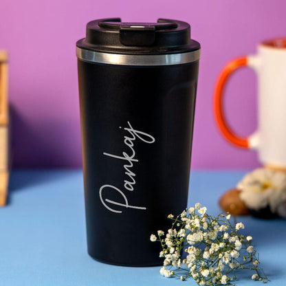 Personalized Travel Mug With Temperature Display