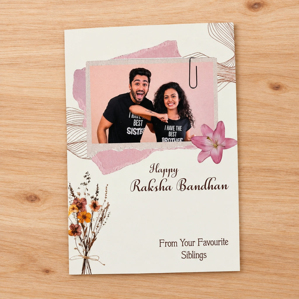 Personalised Rakhi Greeting Card Combo