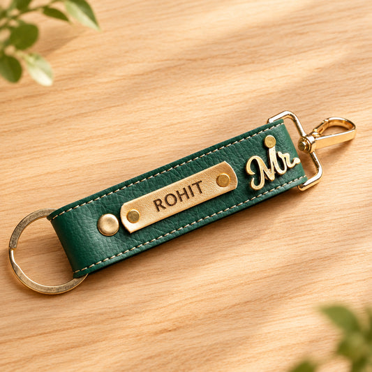 Personalized Premium Leather Keychain