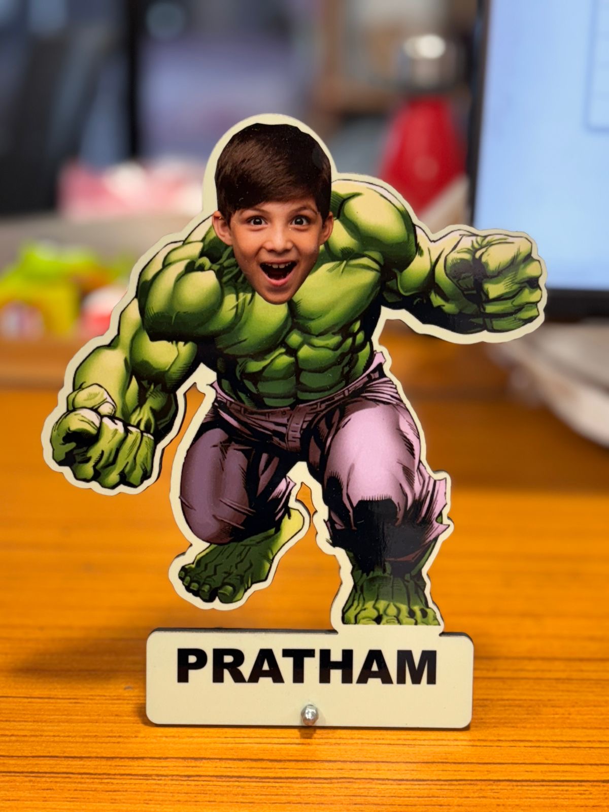 Personalised Photo Caricature Stand For Kids
