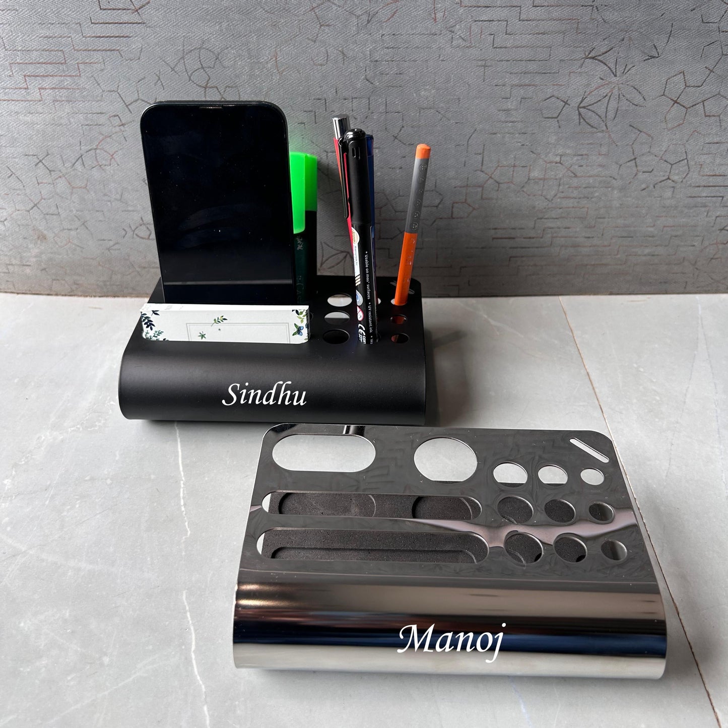 Mobile & Stationery Holder With FREE Metal Pen