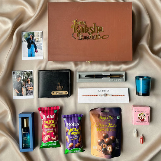 Premium Rakhi Hamper for Brother – Personalised Raksha Bandhan Gift Box