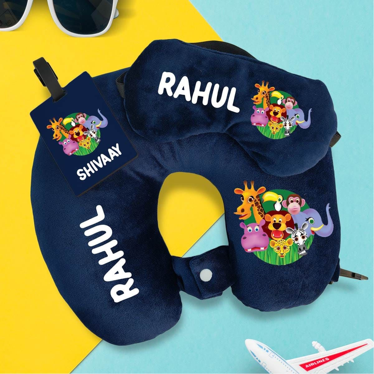 Personalized Travel Neck Pillow Combo