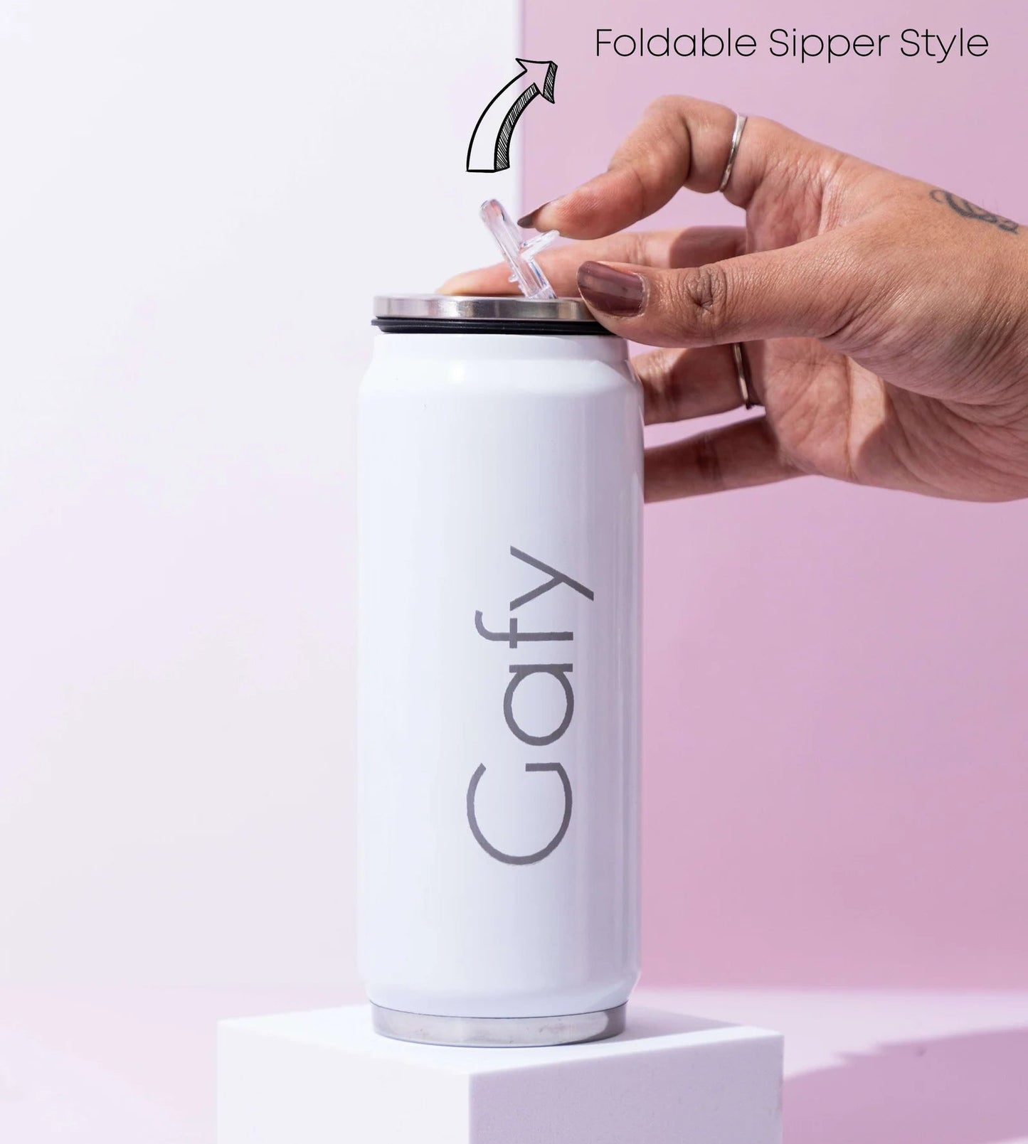 Personalized Stainless Steel Coke Can Straw Sipper