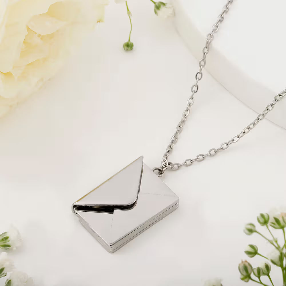Personalized Envelope Pendant Necklace
