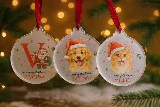 Personalised Acrylic Christmas Ornaments