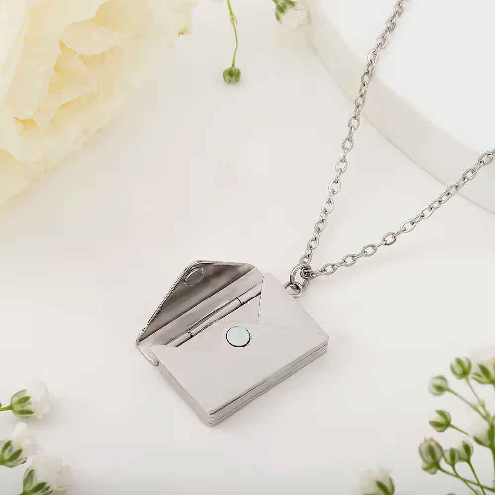 Personalized Envelope Pendant Necklace