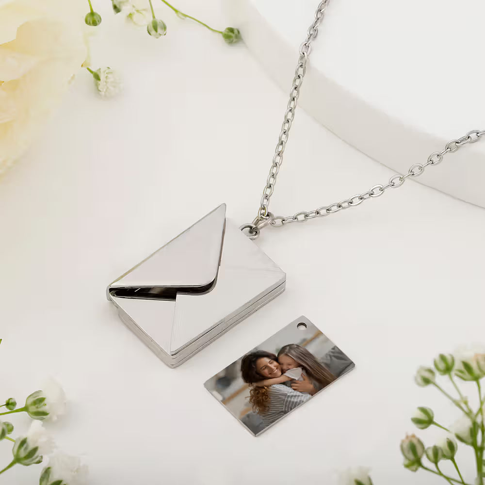 Personalized Envelope Pendant Necklace
