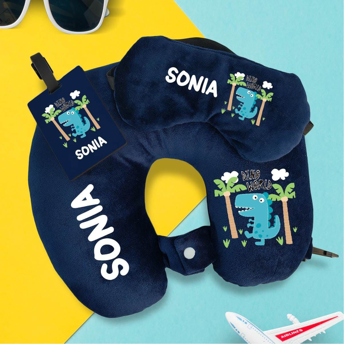Personalized Travel Neck Pillow Combo