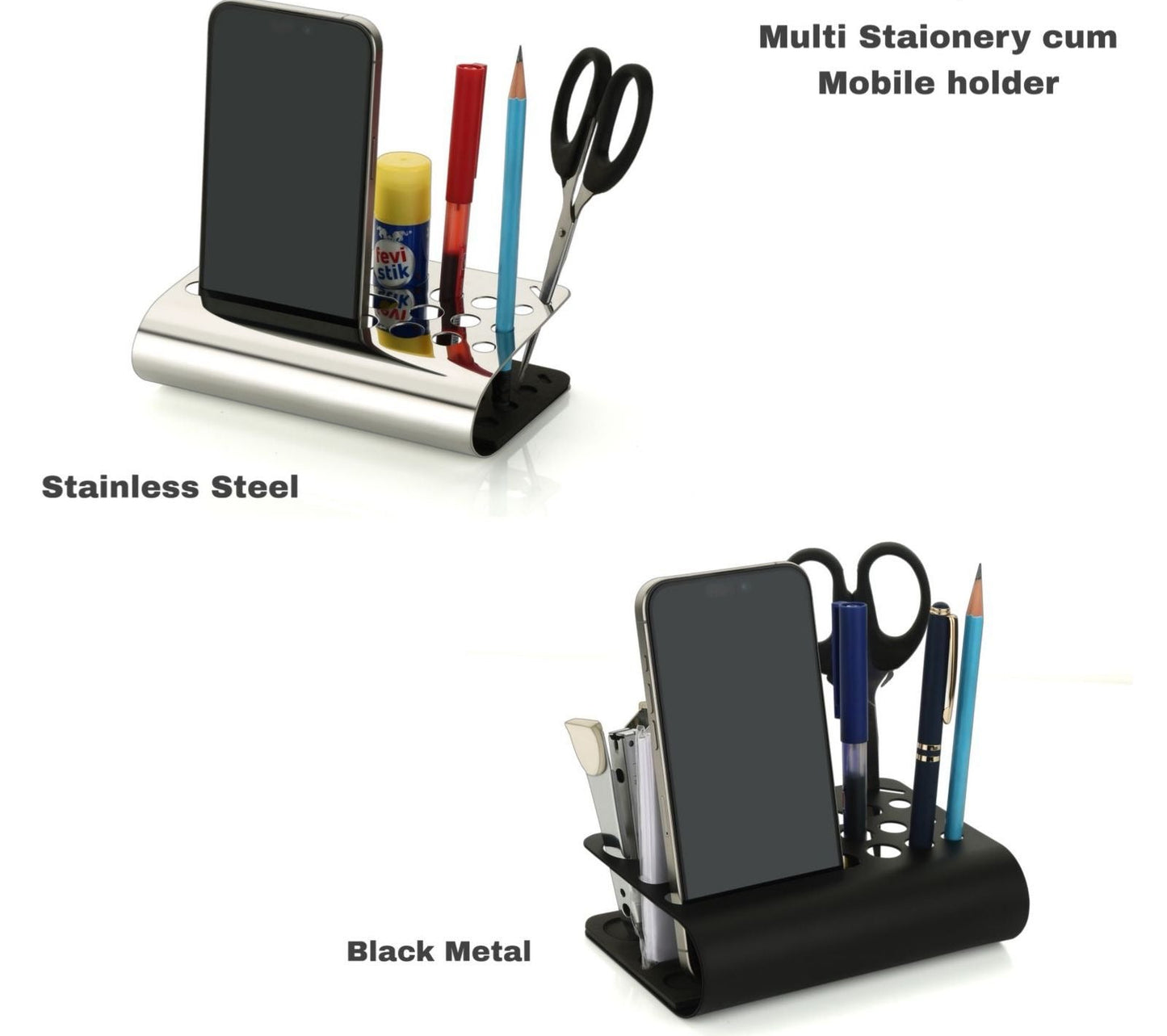 Mobile & Stationery Holder With FREE Metal Pen