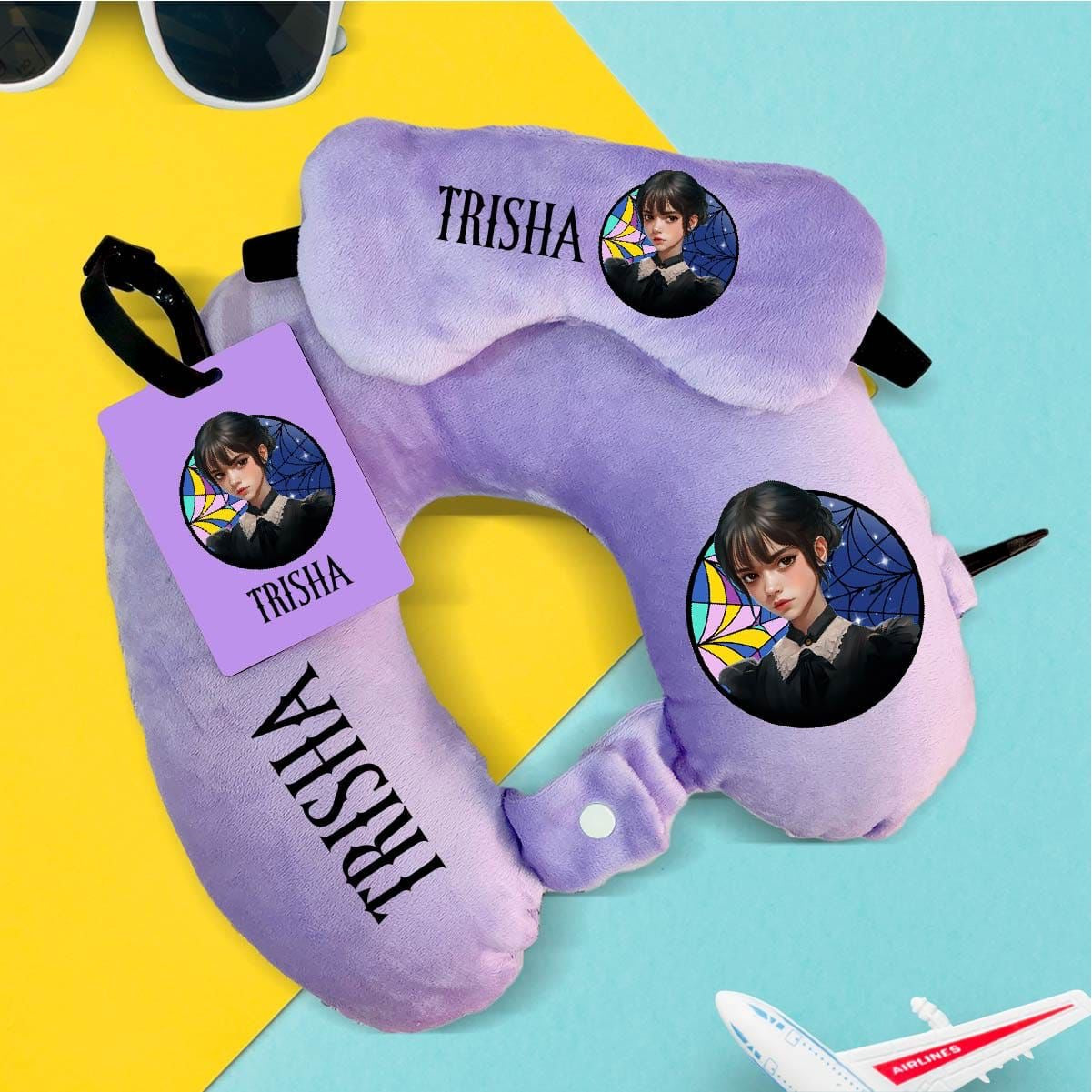 Personalized Travel Neck Pillow Combo