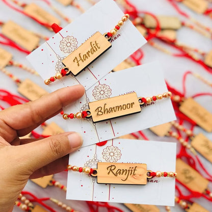 Personalized Wooden Rakhi