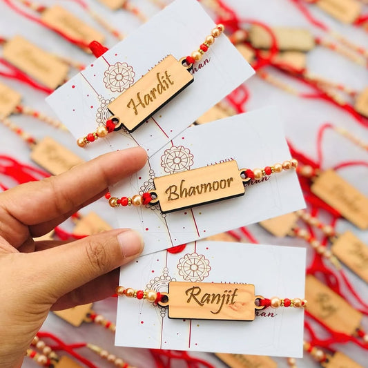Personalized Wooden Rakhi