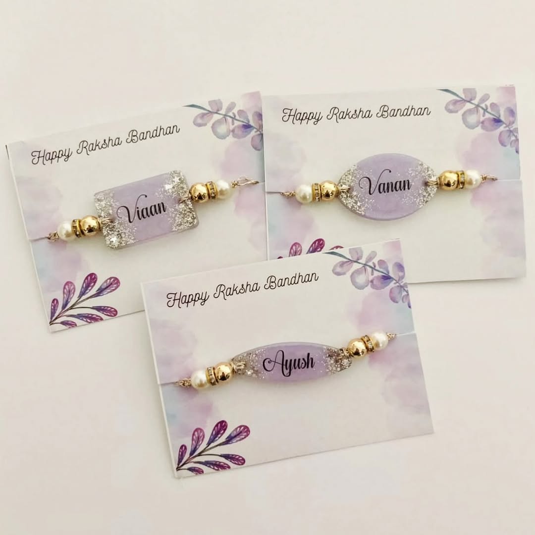 Personalized Resin Rakhi