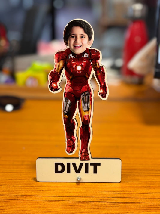 Personalised Photo Caricature Stand For Kids