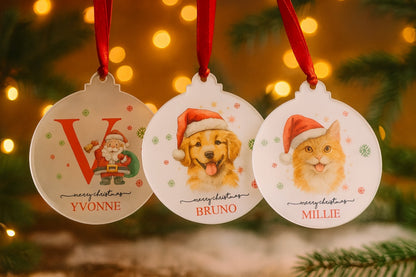 Personalised Acrylic Christmas Ornaments