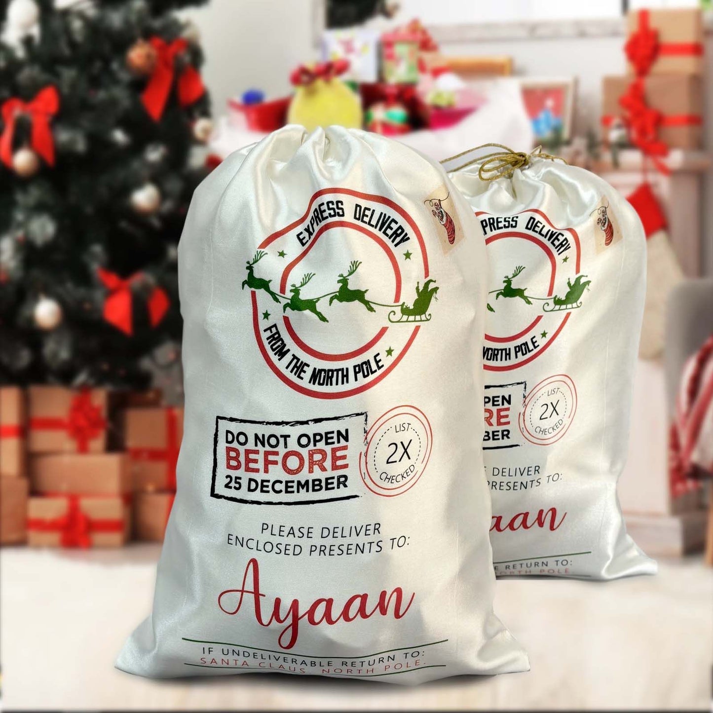 Personalised Santa Sack Bags