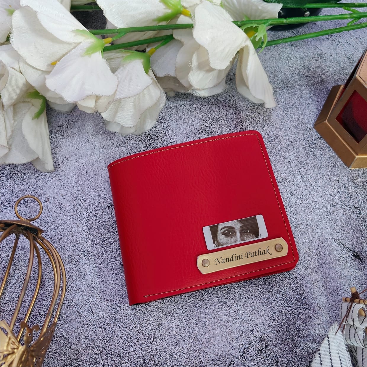 Personalized Wallet With Eye Engraved Strip