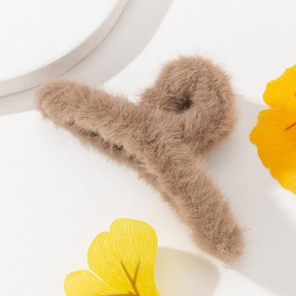 Plush Fur Hair Claw Clip
