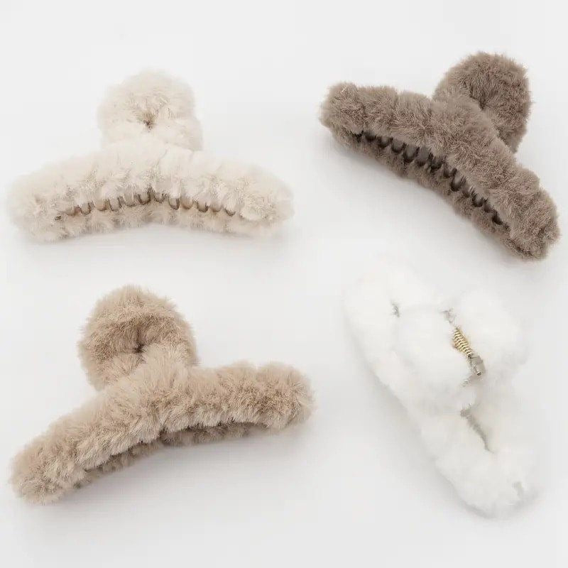 Plush Fur Hair Claw Clip
