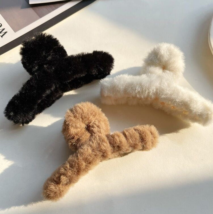 Plush Fur Hair Claw Clip
