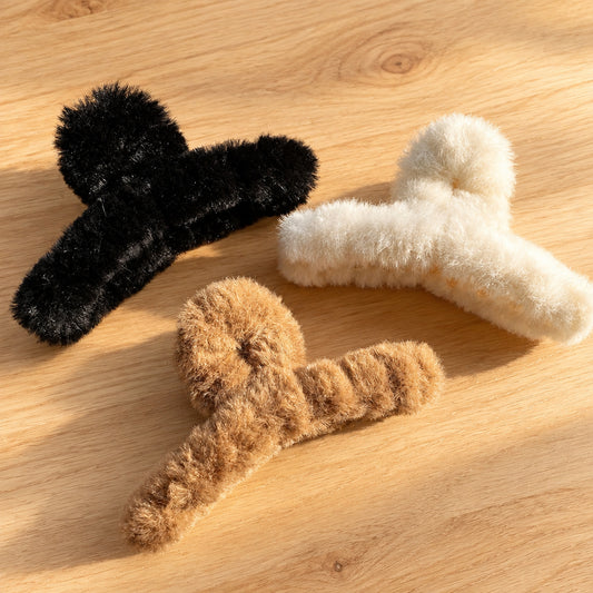 Plush Fur Hair Claw Clip