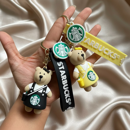 Premium Starbucks-Inspired Keychains