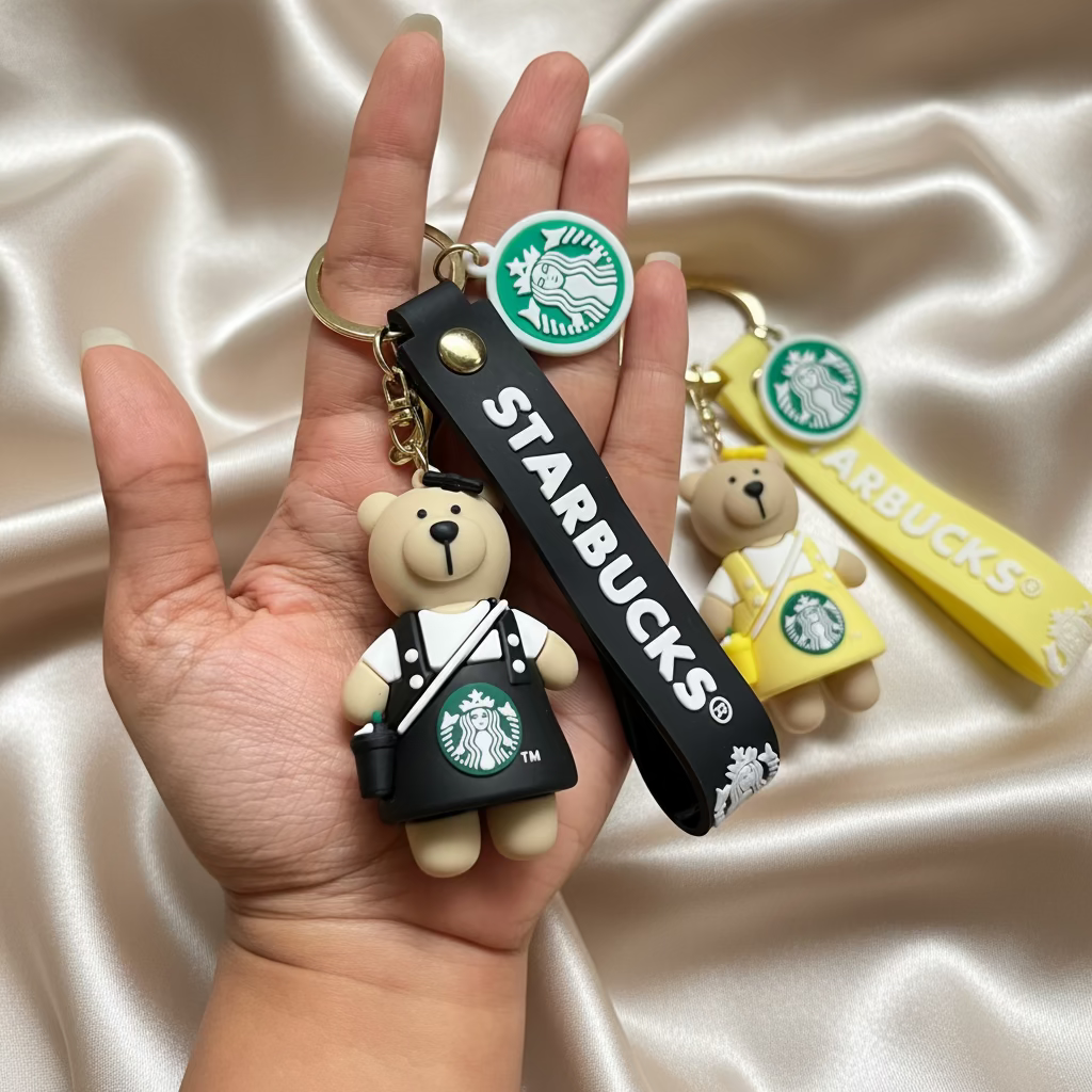 Premium Starbucks-Inspired Keychains